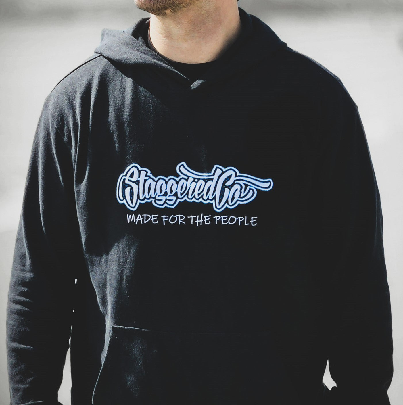 StaggeredCo Deep Black Hoodie